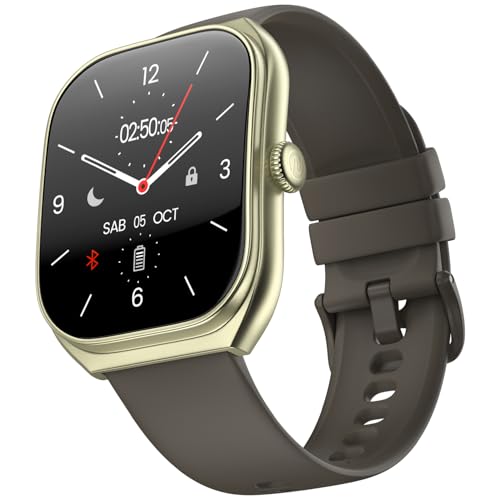 Noise Icon Arc 2.01" Immersive Curved Display Smartwatch, 10-Day Battery, 1ATM Water Resistant, Functional Crown, 100+ Sports Modes, Health Suite™, Voice Assistant, Built-in Games (Nickel Brown)