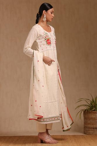 Soch Women's Cotton Salwar Suit (EWS5CD21990_Off White