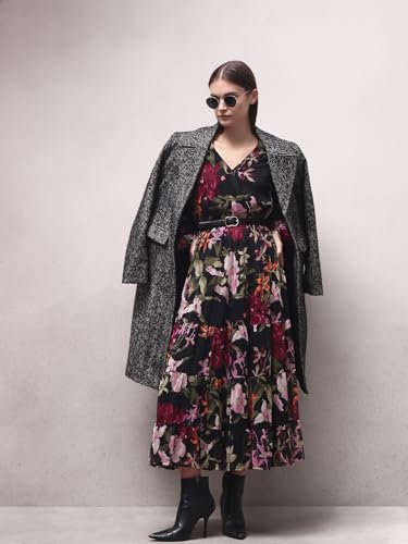 VERO MODA Women's Midi Dress Jet Black