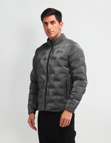 Arrow New York Men's A-Line Coat (ANAIJK4609_Dark Grey