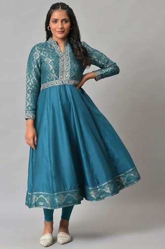 Wishful Women's Rayon Dress (22AUSP11115-312444_Teal
