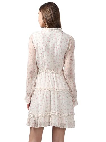 VERO MODA Women's Fit and Flare White Dress