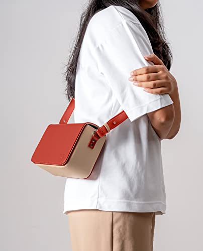 DailyObjects Sol Box Sling Crossbody Bag for Women and Stylish Latest Zip Wallet Purse for Women's & Girls | Durable Vegan Leather | Mobile Sling Bag | Magnetic Closure | Made in India | Combo