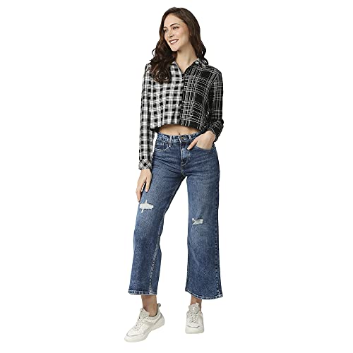 Pepe Jeans Women's Regular Fit Checked Shirts