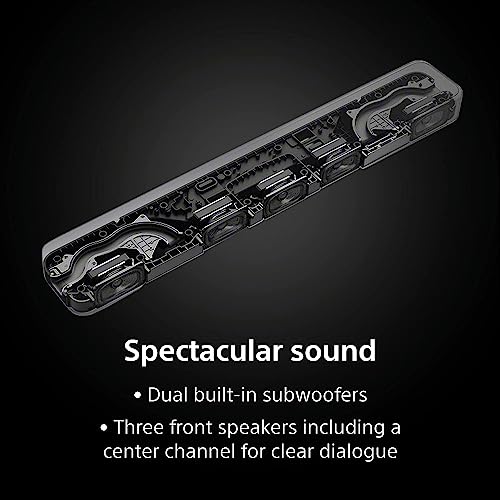 Sony HT-S2000 5.1ch Dolby Atmos Compact Soundbar Home Theatre System with SA-SW3 Wireless Subwoofer and SA-RS3S Rear Speaker(Dolby Atmos/DTSX, Bluetooth Connectivity, HDMI, Optical,HEC App Control)