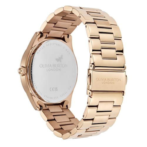 Olivia Burton Radiate Qtz Basic Mellow Rose Round Dial Women's Watch|Ionic Plated Rose Gold Steel Material|Rose Gold Color Band - 24000179