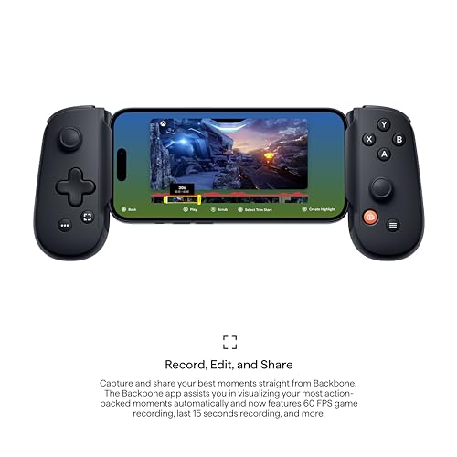 Backbone One Mobile Gaming Controller for iPhone (Lightning) - 2nd Gen - Turn Your iPhone into a Gaming Console - Play Xbox, PlayStation, PC, & App Games (3 Months Apple Arcade Included)