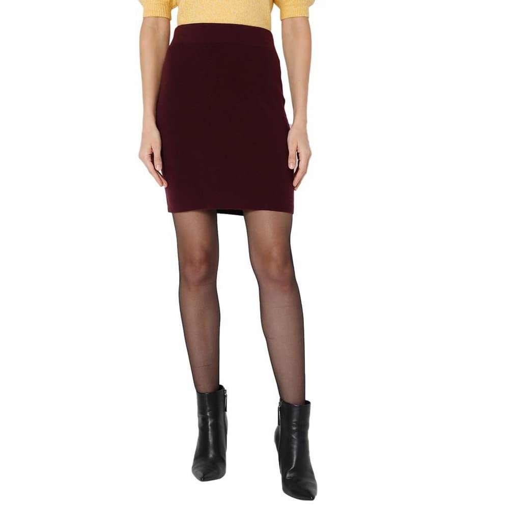 VERO MODA Regular Fit Skirt(291378901_Winetasting_M)