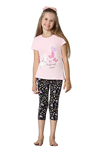 Van Heusen Girls Relaxed Fit T-Shirt - 100% Cotton - Ultra Soft, Round Neck, Short Sleeve_56405_Rose Shadow_9-10 Years,Pink