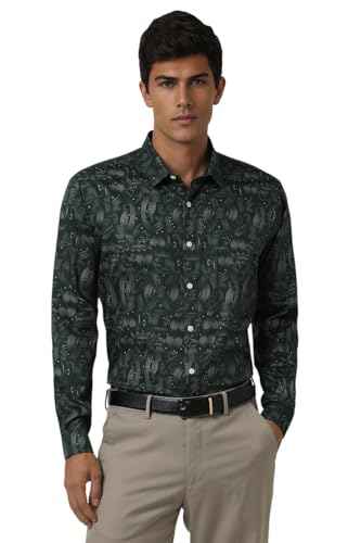 Van Heusen Men's Slim Fit Shirt (VDSFESLF018112_Green
