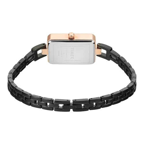 TIMEX Black Rectangle Dial Analog Women's Watch - TWEL22803