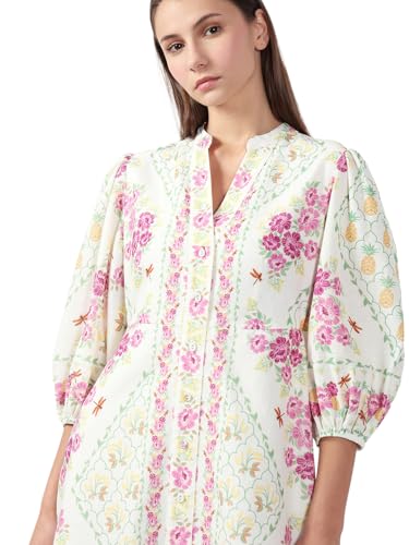 VERO MODA Women's Fit and Flare White Dress