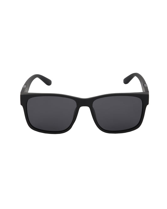 Carlton London Black with Metallic Toned and Black Polarised Lens Sunglass for men