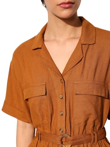 ONLY Women's Regular Fit Brown Playsuit