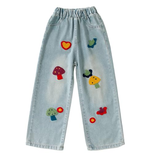 Hopscotch Girls Regular Fit Blue Vehicle Print Jeans for Ages (7-8 Years)