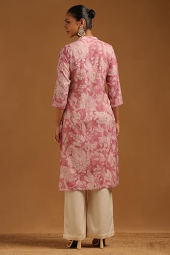 Soch Womens Pink Desert Storm Floral Kurta