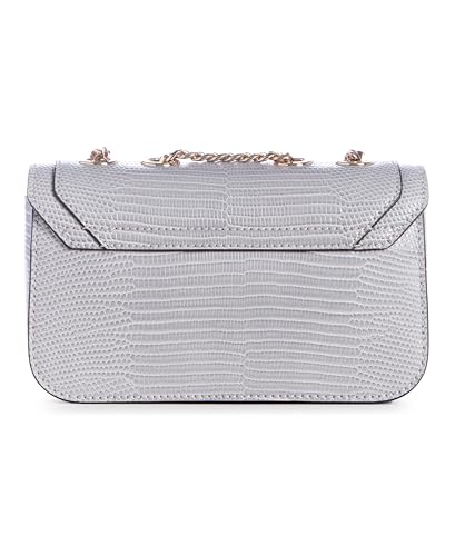 Guess Women Lavender Grey Textured Orlina Mini Crossbody Bag