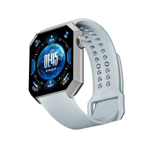 Layers Anarc 2 Smartwatch | 1.85 AMOLED 60Hz Display | Built-in GPS | AI Watch Faces & Assistant | BT Calling | Auto Brightness | Heart Rate + Sleep Monitor Smartwatch, Alluminium Body (Parent) (Blue)