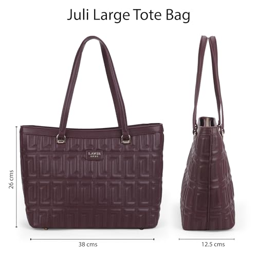 Lavie Luxe Juli Large Tote Bag for Women | Tote Bag for Work | Ladies purse | Stylish Shoulder Bag | Gift for Women