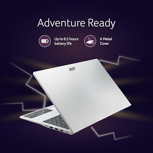 acer Aspire Lite, 13th Gen, Intel Core i7-13620H Processor, 16GB RAM, 512GB SSD, Full HD IPS,15.6"/39.62 cm, Windows 11 Home,MS Office Pure Silver, 1.70 kg, AL15-52H, Backlit kB,Thin and Light Laptop