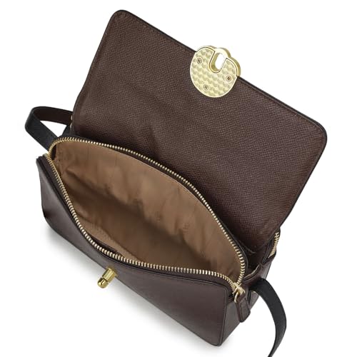 Da Milano Leather Sling Bag for Women - Brown (00176B)