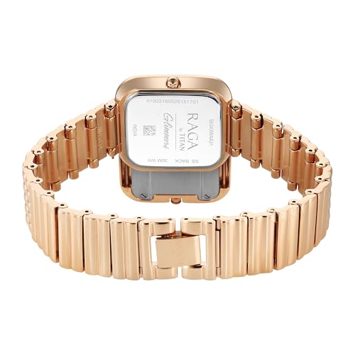 Titan Raga Glimmers Quartz White Shaped Dial Women's Watch | Water Resistant Watch | Watches for Women Analog - 95343WM01
