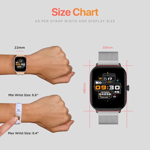 Fire-Boltt Ninja Call Pro Max Ultra Bluetooth Calling Smart Watch, 2.01" HD Display, 120+ Sports Modes, Health Suite, AI Voice Assistance, SpO2 Smartwatch for Men & Women - Silver Link