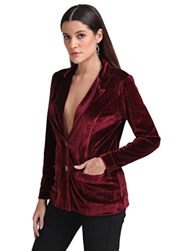 Kazo Women's Blazer (124667MAROONS_Maroon