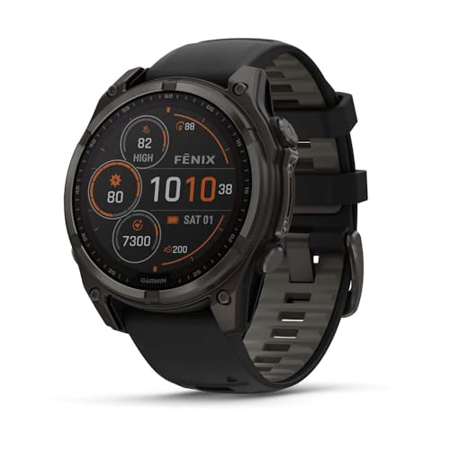 Garmin Fenix 8-47 MM |Premium Multisport GPS Smartwatch with Solar Charging | Upto 48 Days of Battery Life with Built-in Speaker, LED Flashlight and Microphone | Advanced Health Monitoring Features