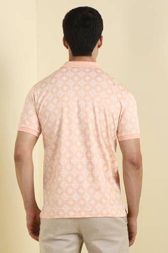 Allen Solly Men's Regular Fit T-Shirt (ASKWQRGFM58407_Peach