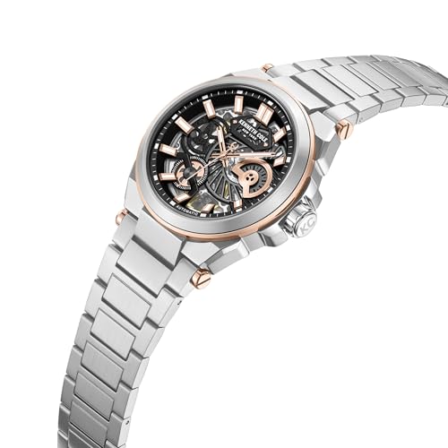 KENNETH COLE Automatic Drop 2 Black Round Dial Men's Watch | Stainless Steel Strap Material | Watches for Man | Watches for Men Analog - KCWGY0065605MN