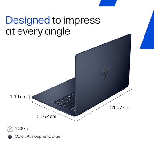 HP Omnibook Ultra Flip, Intel Core Ultra 9 288V (32GB LPDDR5x, 2TB SSD), 3K, OLED, 120 Hz, Micro -Edge, 14''/35.6cm, Win11, M365* Office24, Blue, 1.34kg, fh0369tu, 9MP IR AI Camera, Backlit Laptop