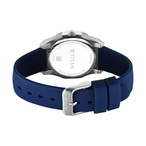 Titan Workwear Quartz Round White Dial Silicone Strap Watch for Women
