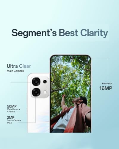 OPPO F33 5G Smartphone (8GB RAM, 128GB Storage, Pearl White)|50MP AI Camera |7000mAh Long Battery |45W Fast Charging-with No Cost EMI/Bank Offers