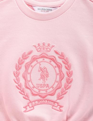 U.S. POLO ASSN. Girls Embroidered Cotton T-Shirt Pink