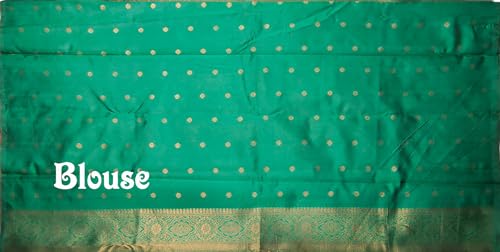 SREE KUMARAN Women's Kanchipuram Kubera Silk Pure Pattu Sarees With Blouse (VSK440-1)