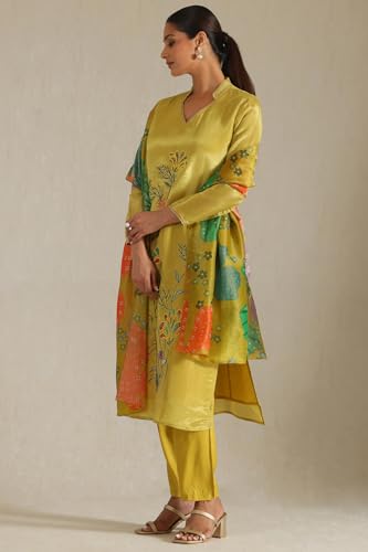 Soch Women's Tissue Salwar Suit Set (EWS5CD21559_Yellow