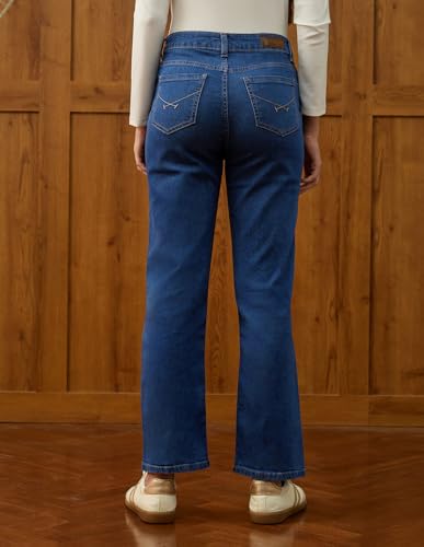 U.S. POLO ASSN. High Rise Straight Fit Jeans (UWAW25JEN447_Blue_26)