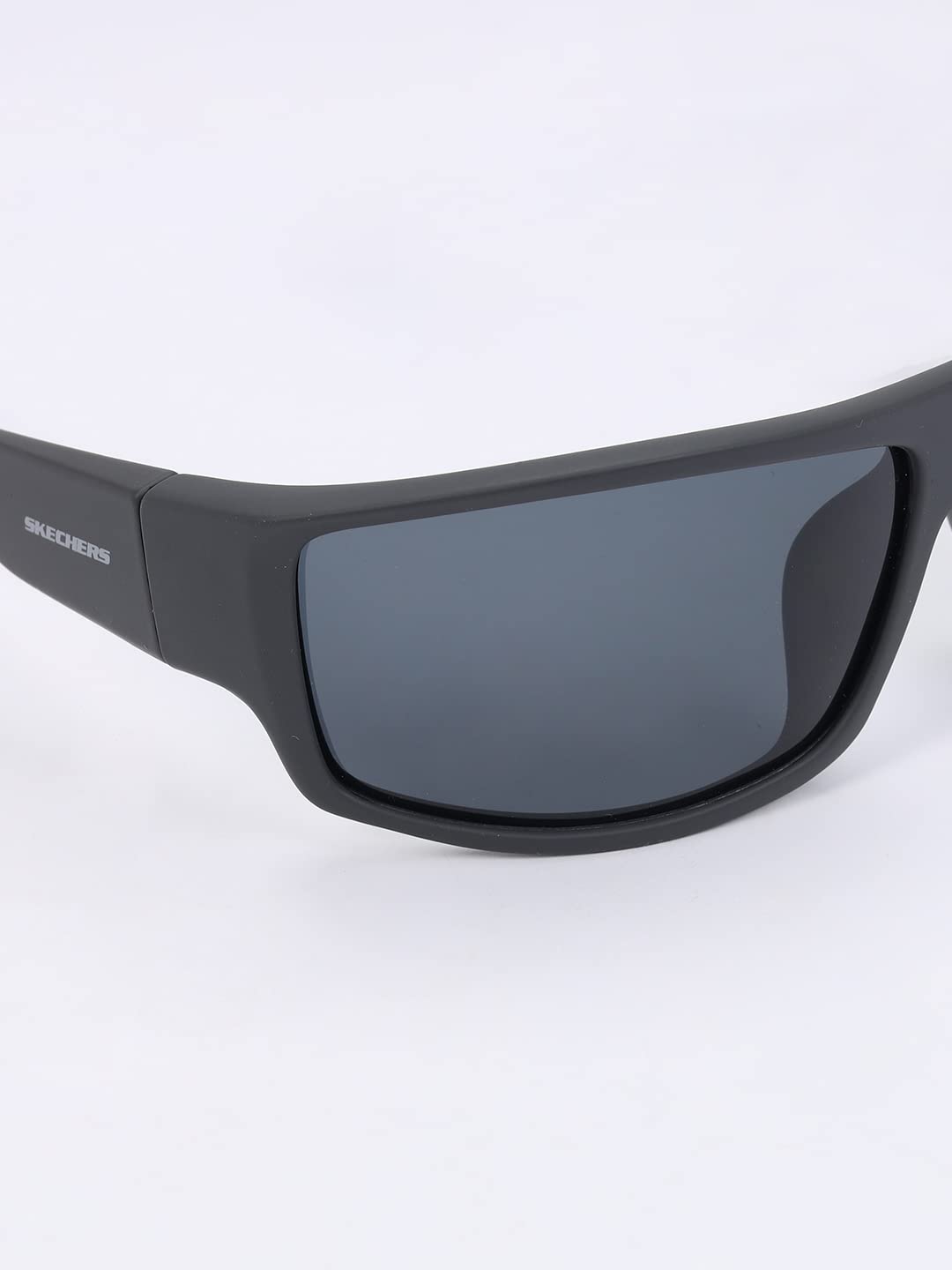Skechers Men's Sporty Uv Protected Rectangle Grey Sunglasses - Se8102 65 20D L