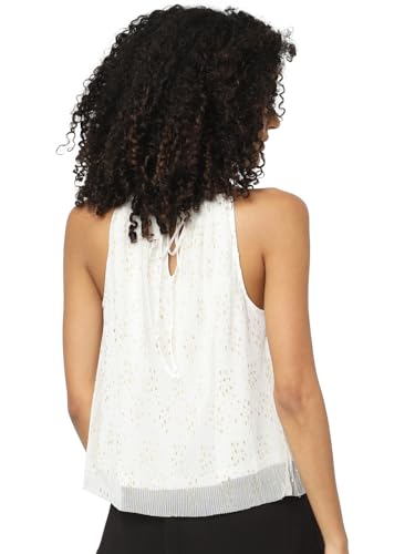 ONLY Women Printed Polyester White Top