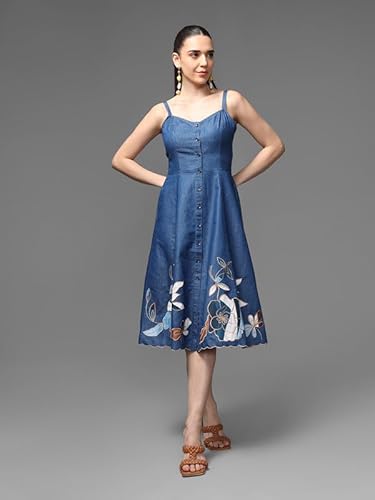 Kazo Torino Midi Dress (Blue_XXL)