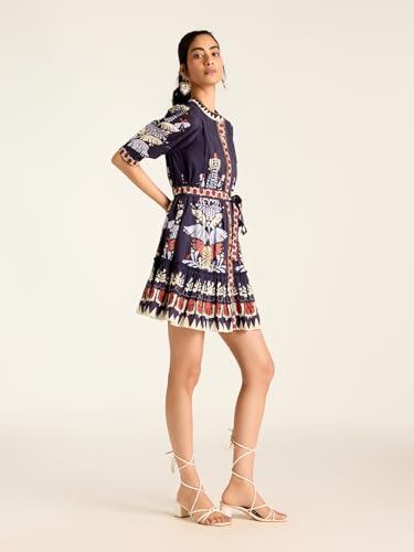 Label RITU KUMAR Navy Mariela Short Dress