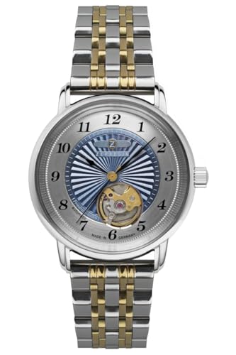 Zeppelin Woman’s Automatic Watch with Open Heart and Metal Strap