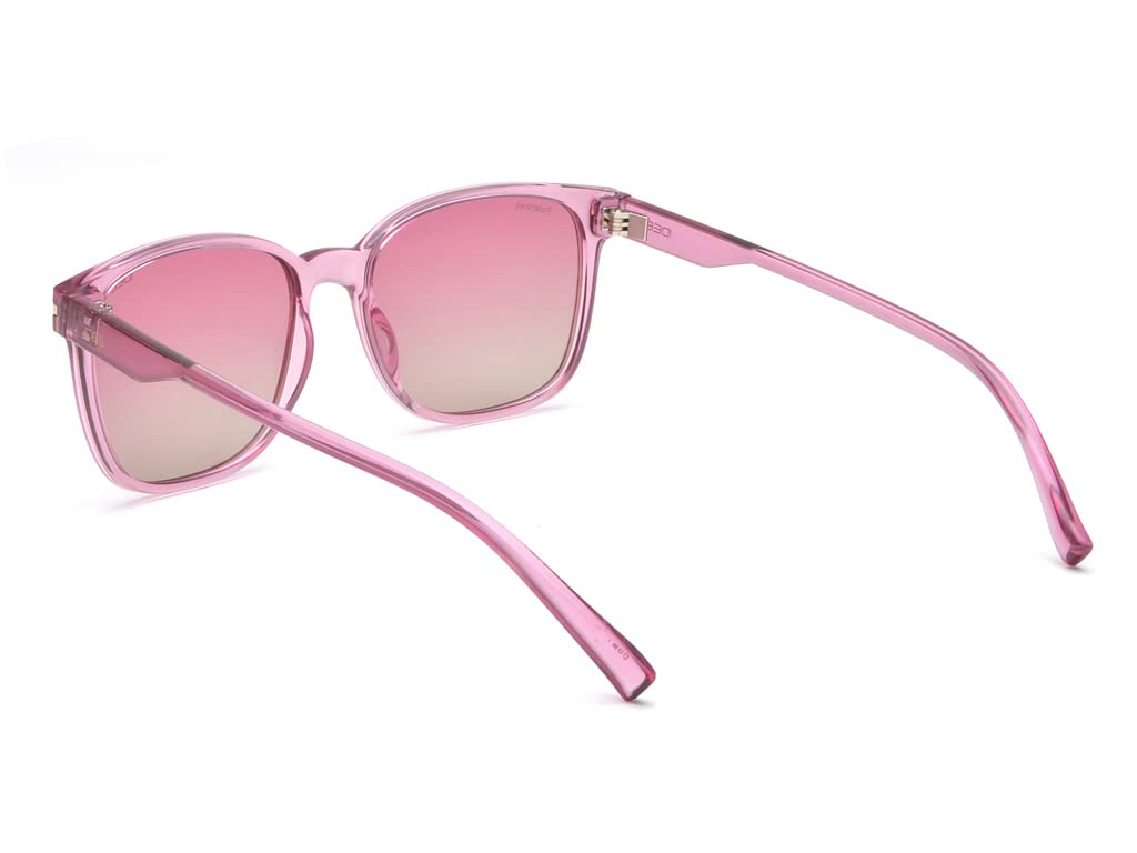 IDEE 100% UV protected sunglasses for Women | Size- Medium | Shape- Square | Model- IDS2753C4PSG (Shiny Crystal Pink)