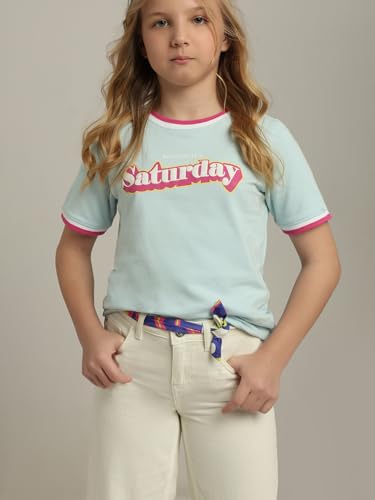 VERO MODA Girl Regular Fit Blue Tshirt
