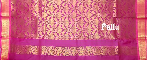 SREE KUMARAN Women's Kanchipuram Kubera Silk Pure Pattu Sarees With Blouse (VSK303-9)