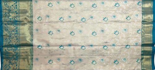 VFCollections Women's Kanchipuram Silk Pure Pattu Sarees With Blouse (VFC322-1)