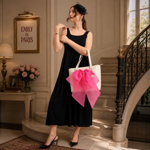Caprese X Emily in Paris Ellen Large Tote Shoulder Bag for Women with Multi-Compartment Interior, Handbag for Work, Travel & Occasion& Exclusive Parisian Metal Charm