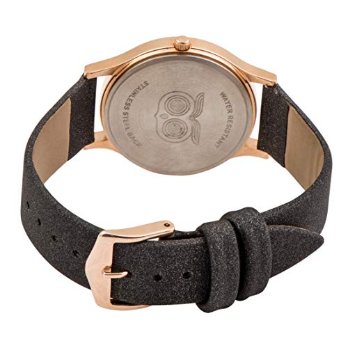 TEAL BY CHUMBAK Round Dial Analog Watch for Women,Strong is New Pretty Collection, Solid Vegan Leather Strap,Gifts for Women/Girls/Ladies,Stylish Fashion Watch for Casual/Work - Grey