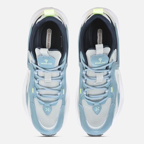Woodland Men LBLUE/Grey Sneakers | Casual Shoes for Men, Outdoor Shoes, Comfortable Footwear, lace up Shoes, Durable Shoes